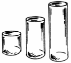 Solid Cylindrical Pedestals are 2" in Diameter and available in 2", 4" and 6" heights or sold as a set of three!