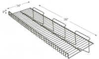 Extra Wide Flat Slatwall Wire Shelf