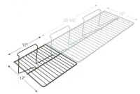 Extra Wide Flat Slatwall Wire Shelf