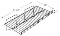12" Deep Large Flat Wire Slatwall Shelf with Lip