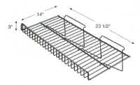 Large Flat Slatwall Wire Shelf with 3" Lip