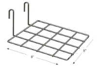 8" Flat Gridwall Wire Shelf