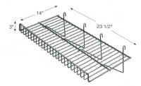 14" Deep Large Flat Gridwall Wire Shelf