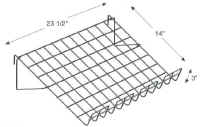 Large Sloping Gridwall Wire Shelf