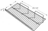 Large Sloping Slatwall Wire Shelf
