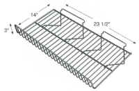 Large Sloping Slatwall Wire Shelf
