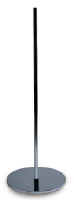 Weighted Round Chrome Base with 7/8 upright for use with System Mannequins and Body Torso Forms.