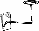 Millinery displayer can be used to display a single hat or cap.   Extends 8 inches from grid panel.