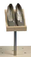 System Shoe Board is 8 inches wide by 12 inches high.  Solid Hard Rock Maple Construction.