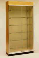 Wall Case with Full Glass Doors and 6 Adjustable Shelves